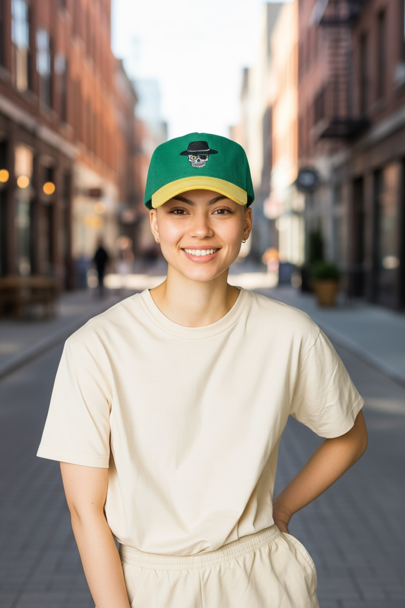 BoszVaibz embroidered logo corduroy hat